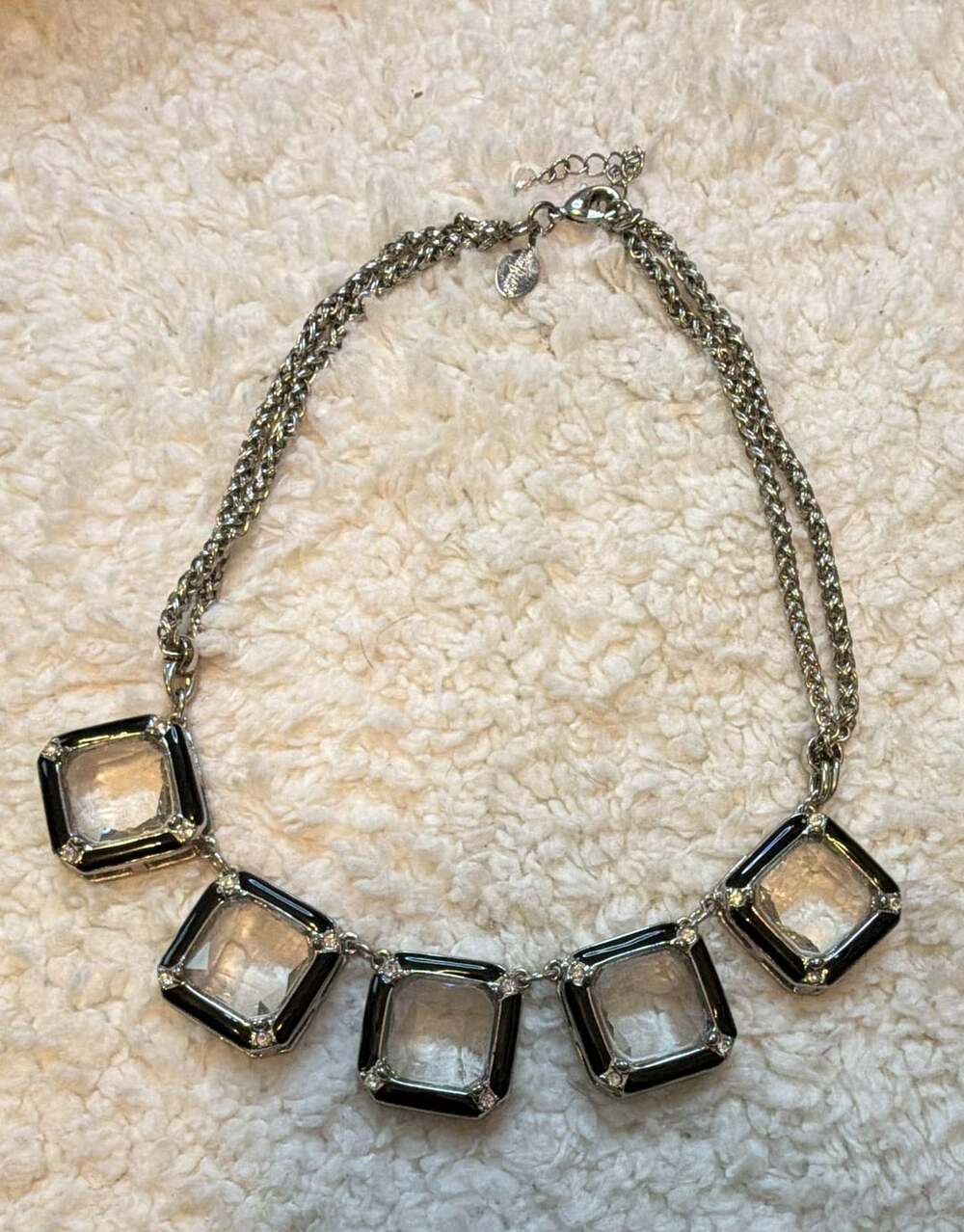 White House Black Market Silvertone Chain Necklace